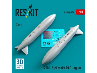 1200 L fuel tanks RAF Jaguar (2 pcs) (3D Printed) 