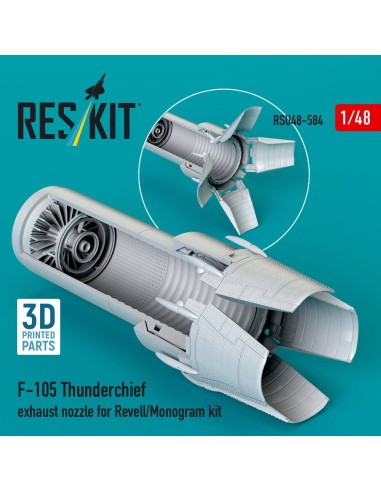 F-105 Thunderchief exhaust nozzle for Revell/Monogram kit (3D Printed) 