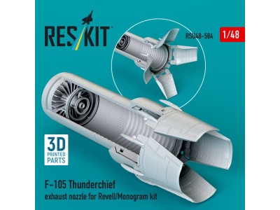 F-105 Thunderchief exhaust nozzle for Revell/Monogram kit (3D Printed) 