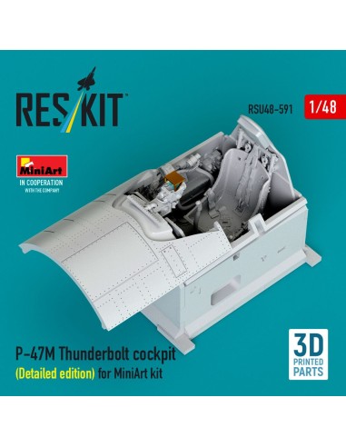 P-47M Thunderbolt cockpit (Detailed edition) for MiniArt kit (3D Printed) 