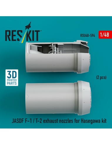 JASDF F-1 / T-2 exhaust nozzles for Hasegawa kit (3D Printed) 