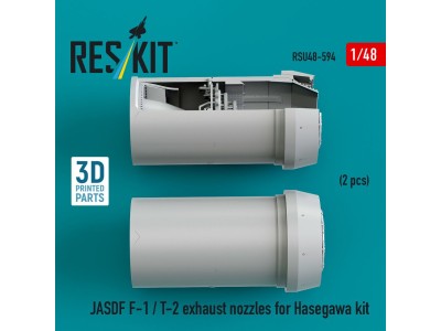 JASDF F-1 / T-2 exhaust nozzles for Hasegawa kit (3D Printed) 