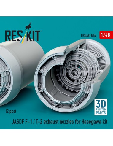 JASDF F-1 / T-2 exhaust nozzles for Hasegawa kit (3D Printed) 