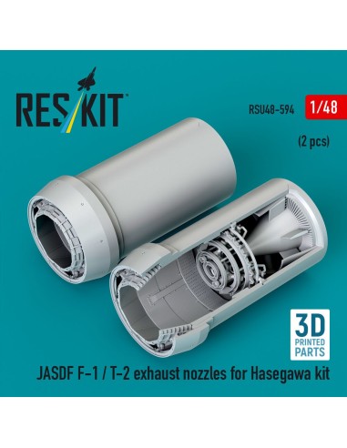 JASDF F-1 / T-2 exhaust nozzles for Hasegawa kit (3D Printed) 
