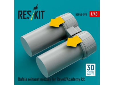 Rafale exhaust nozzles for Revell/Academy kit (3D Printed) 