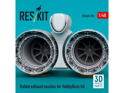 Rafale exhaust nozzles for HobbyBoss kit (3D Printed) 