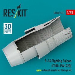 F-16 Fighting Falcon (F100-PW-220) open exhaust nozzle for Tamiya kit (3D Printed)  2