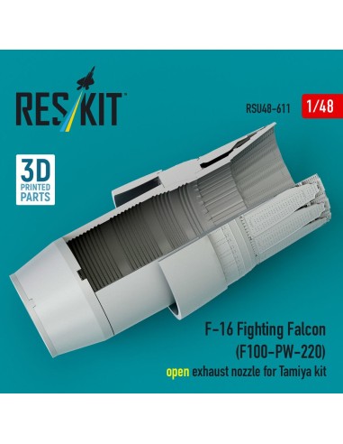 F-16 Fighting Falcon (F100-PW-220) open exhaust nozzle for Tamiya kit (3D Printed) 