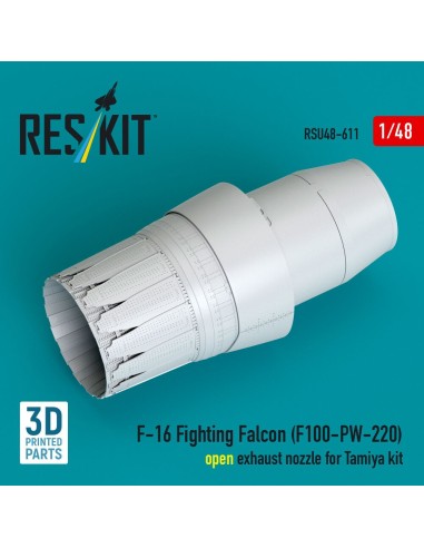 F-16 Fighting Falcon (F100-PW-220) open exhaust nozzle for Tamiya kit (3D Printed) 