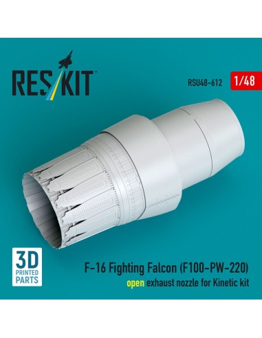 F-16 Fighting Falcon (F100-PW-220) open exhaust nozzle for Kinetic kit (3D Printed) 