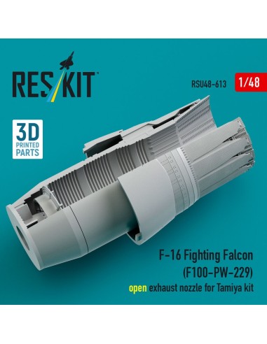 F-16 Fighting Falcon (F100-PW-229) open exhaust nozzle for Tamiya kit (3D Printed) 
