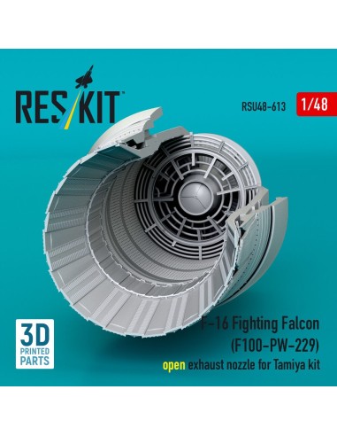 F-16 Fighting Falcon (F100-PW-229) open exhaust nozzle for Tamiya kit (3D Printed) 