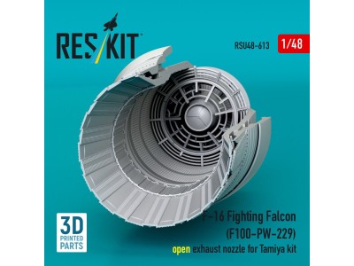 F-16 Fighting Falcon (F100-PW-229) open exhaust nozzle for Tamiya kit (3D Printed) 
