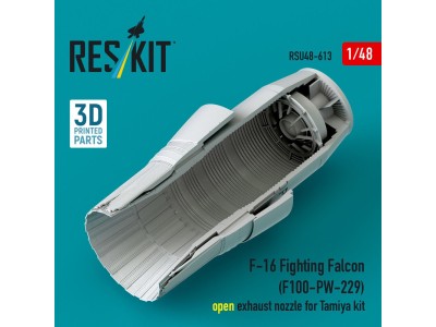 F-16 Fighting Falcon (F100-PW-229) open exhaust nozzle for Tamiya kit (3D Printed) 