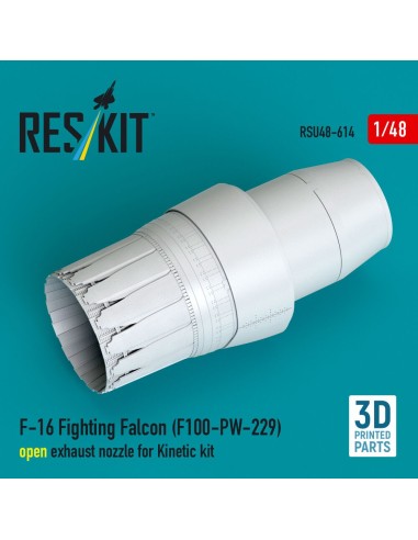 F-16 Fighting Falcon (F100-PW-229) open exhaust nozzle for Kinetic kit (3D Printed) 