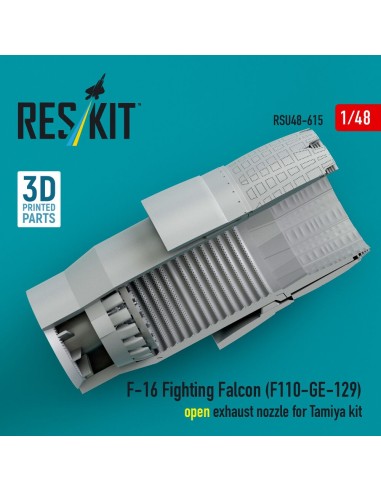 F-16 Fighting Falcon (F110-GE-129) open exhaust nozzle for Tamiya kit (3D Printed) 