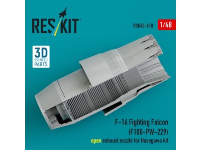 F-16 Fighting Falcon (F100-PW-229) open exhaust nozzle for Hasegawa kit (3D Printed) 