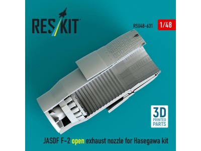JASDF F-2 open exhaust nozzle for Hasegawa kit (3D Printed) 