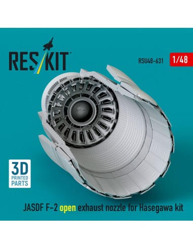 JASDF F-2 open exhaust nozzle for Hasegawa kit (3D Printed) 