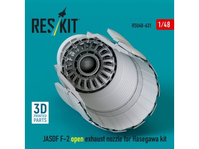 JASDF F-2 open exhaust nozzle for Hasegawa kit (3D Printed) 