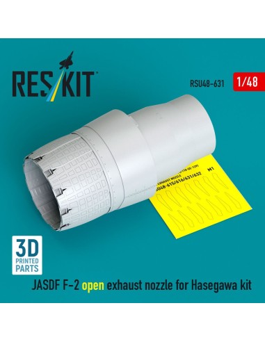 JASDF F-2 open exhaust nozzle for Hasegawa kit (3D Printed) 