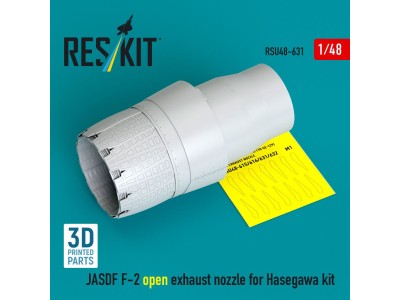 JASDF F-2 open exhaust nozzle for Hasegawa kit (3D Printed) 
