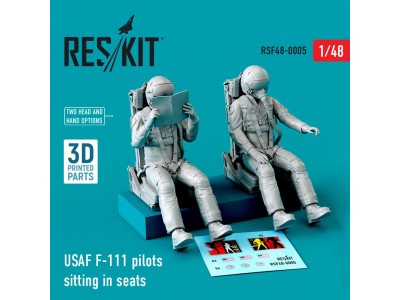 USAF F-111 pilots sitting in seats (2 pcs) (3D Printed) 