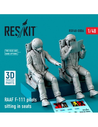RAAF F-111 pilots sitting in seats (2 pcs) (3D Printed) 