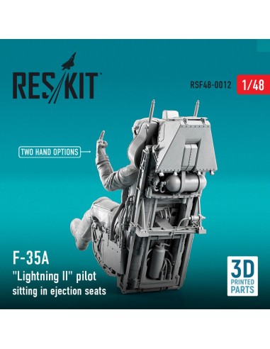F-35 (A,B,C) Lightning II pilot sitting in late modification ejection seats (type 1) (3D Printed) 