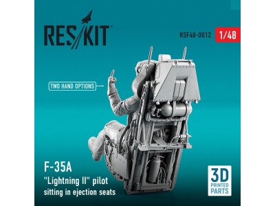 F-35 (A,B,C) Lightning II pilot sitting in late modification ejection seats (type 1) (3D Printed) 