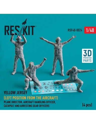 Yellow jersey (Modern) (Left position from the aircraft) Plane Director, Aircraft Handling Officer, Catapult and Arresting Gear 