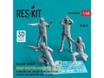 Yellow jersey (Modern) (Right position from the aircraft) Plane Director, Aircraft Handling Officer, Catapult and Arresting Gear