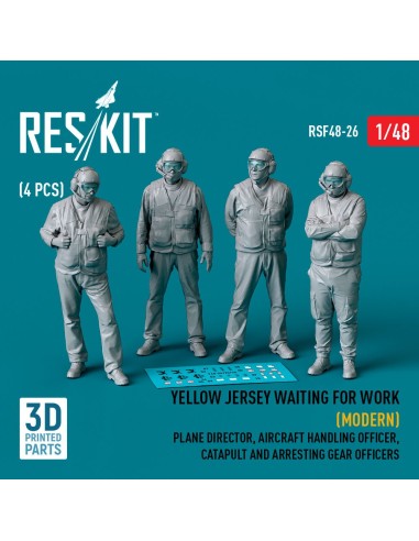 Yellow jersey waiting for work (Modern) Plane Director, Aircraft Handling Officer, Catapult and Arresting Gear Officers (4 pcs) 