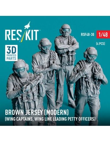 Brown jersey (modern) (Wing Captains, Wing Line Leading Petty Officers) (4 pcs) (3D Printed) 