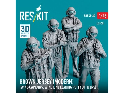 Brown jersey (modern) (Wing Captains, Wing Line Leading Petty Officers) (4 pcs) (3D Printed) 