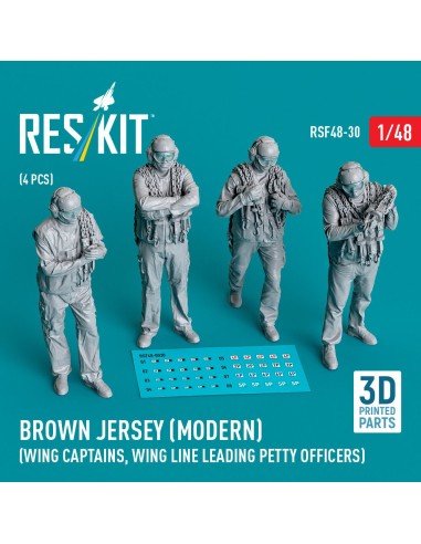 Brown jersey (modern) (Wing Captains, Wing Line Leading Petty Officers) (4 pcs) (3D Printed) 