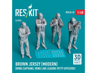 Brown jersey (modern) (Wing Captains, Wing Line Leading Petty Officers) (4 pcs) (3D Printed) 