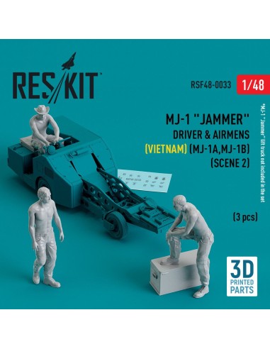 MJ-1 Jammer Driver & airmens (Vietnam) (MJ-1A,MJ-1B) (scene 2) (3 pcs) (3D Printed) 