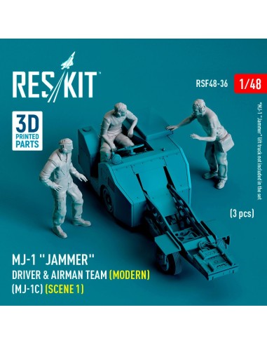 MJ-1 Jammer Driver & airman team (Modern) (MJ-1C) (scene 1) (3 pcs) (3D Printed) 
