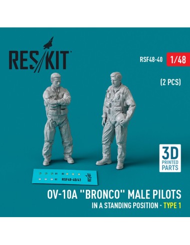 OV-10A Bronco male pilots (in a standing position - type 1) (2 pcs) (3D Printed) 