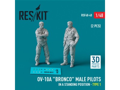 OV-10A Bronco male pilots (in a standing position - type 1) (2 pcs) (3D Printed) 