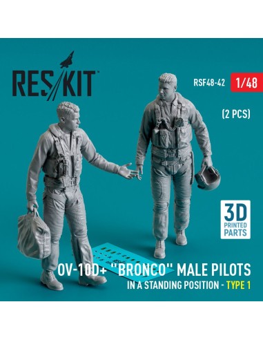 OV-10D+ Bronco male pilots (in a standing position - type 1) (2 pcs) (3D Printed) 