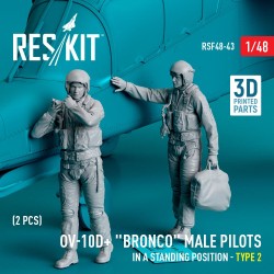 OV-10D+ Bronco male pilots (in a standing position - type 2) (2 pcs) (3D Printed) 