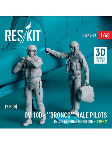 OV-10D+ Bronco male pilots (in a standing position - type 2) (2 pcs) (3D Printed) 