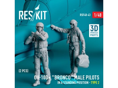 OV-10D+ Bronco male pilots (in a standing position - type 2) (2 pcs) (3D Printed) 
