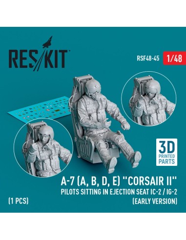A-7 (A, B, D, E) Corsair II pilots sitting in ejection seat IC-2 / IG-2 (early version) (3D Printed) (1 pcs) 