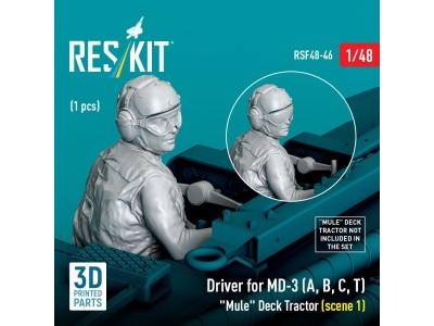 Driver for MD-3 (A, B, C, T) Mule Deck Tractor (scene 1) (1 pcs) (3D Printed) 
