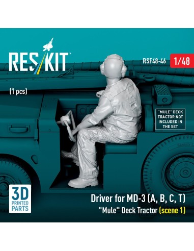 Driver for MD-3 (A, B, C, T) Mule Deck Tractor (scene 1) (1 pcs) (3D Printed) 