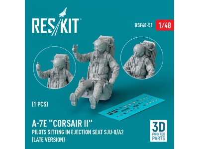 A-7E Corsair II pilot sitting in ejection seat SJU-8/A2 (late version) (3D Printed) (1 pcs) 