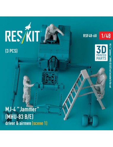 MJ-4 Jammer (MHU-83 B/E) driver & airmen (scene 1) (3 pcs) (3D Printed) 